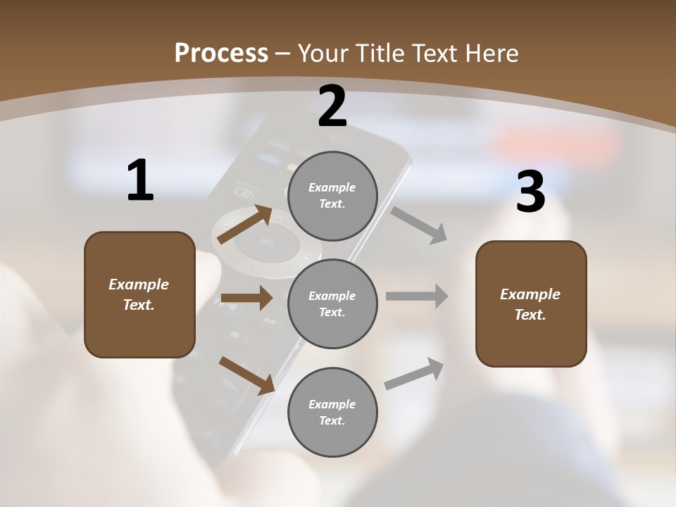 A Person Holding A Remote Control In Front Of A Television PowerPoint Template
