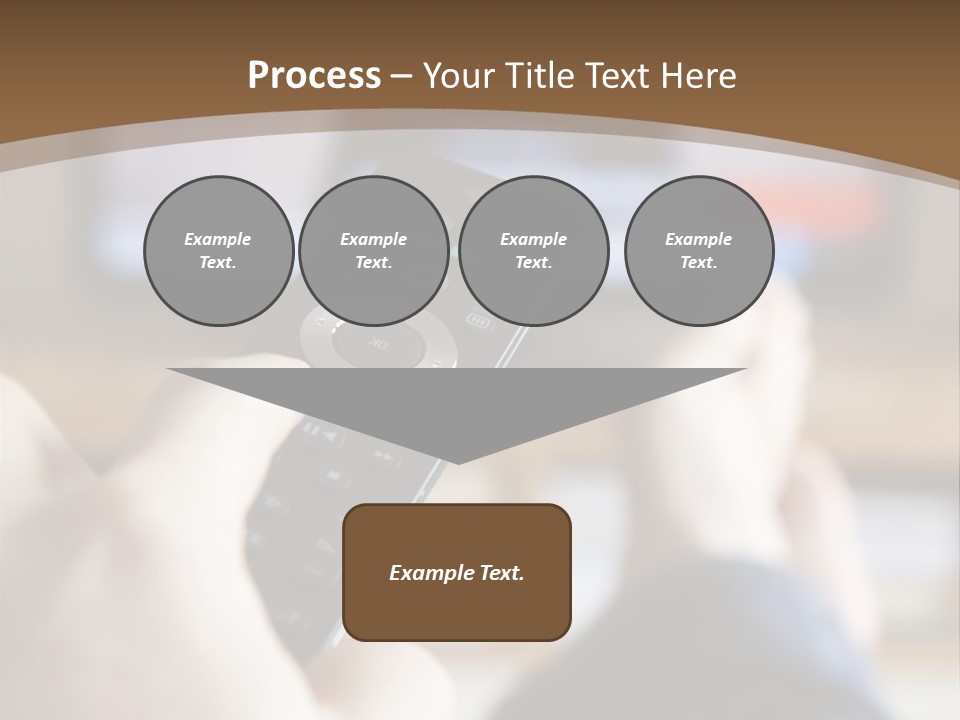 A Person Holding A Remote Control In Front Of A Television PowerPoint Template