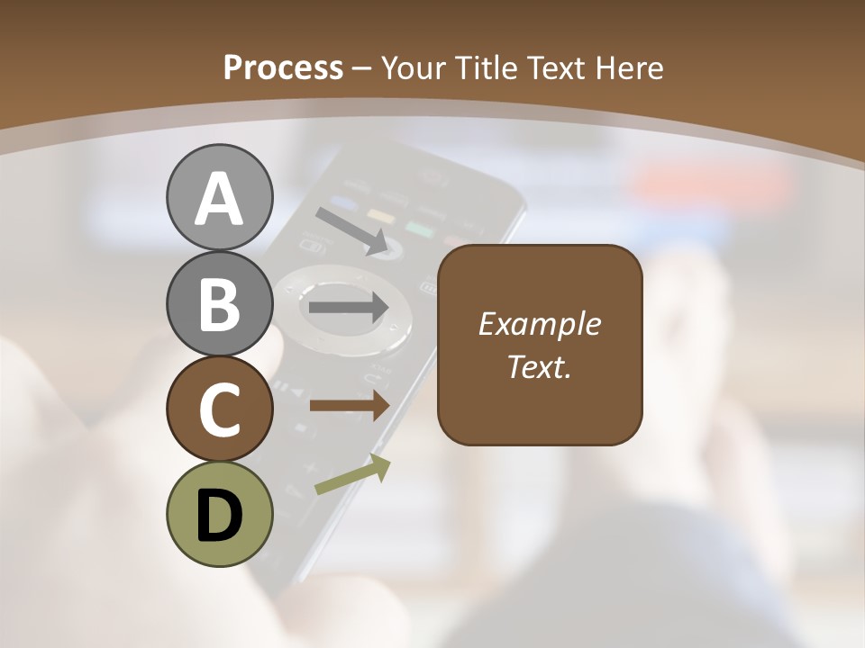 A Person Holding A Remote Control In Front Of A Television PowerPoint Template