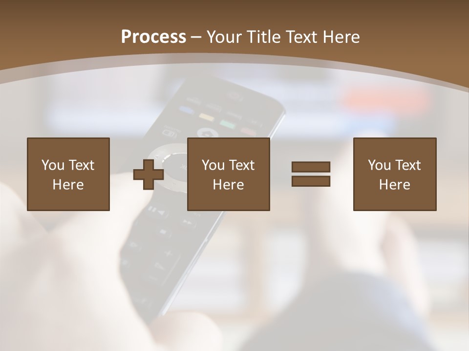 A Person Holding A Remote Control In Front Of A Television PowerPoint Template
