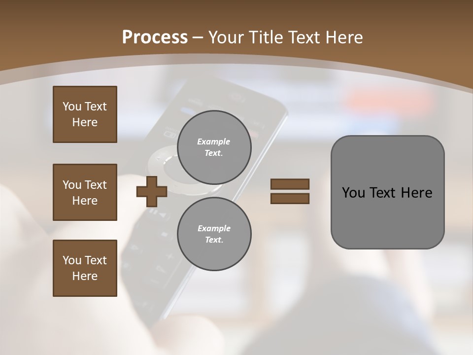 A Person Holding A Remote Control In Front Of A Television PowerPoint Template