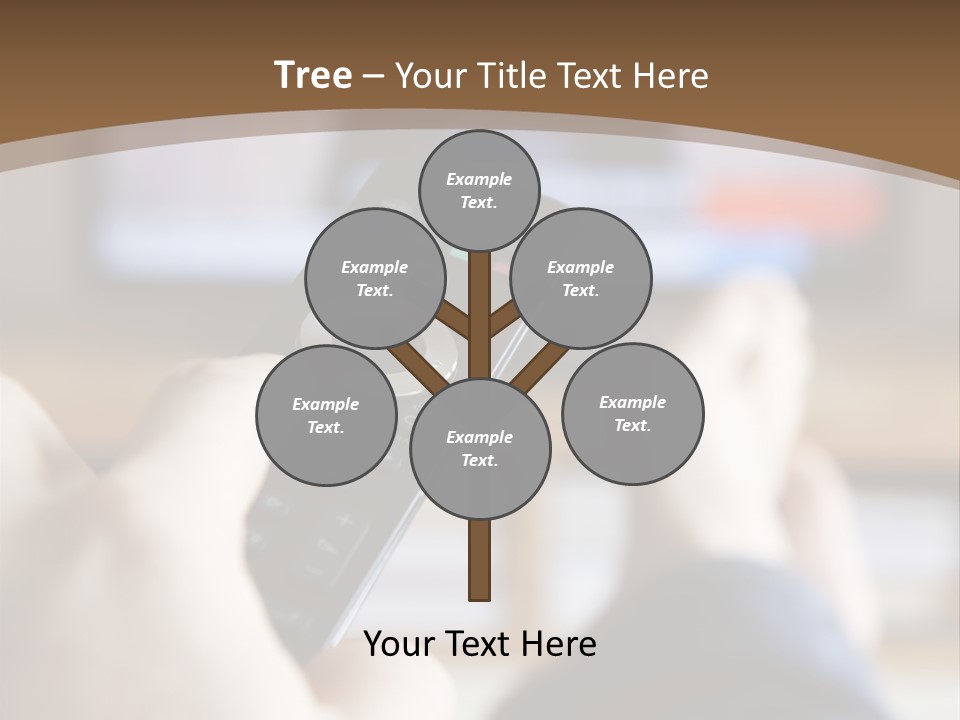 A Person Holding A Remote Control In Front Of A Television PowerPoint Template