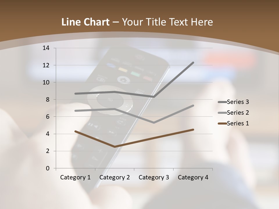 A Person Holding A Remote Control In Front Of A Television PowerPoint Template