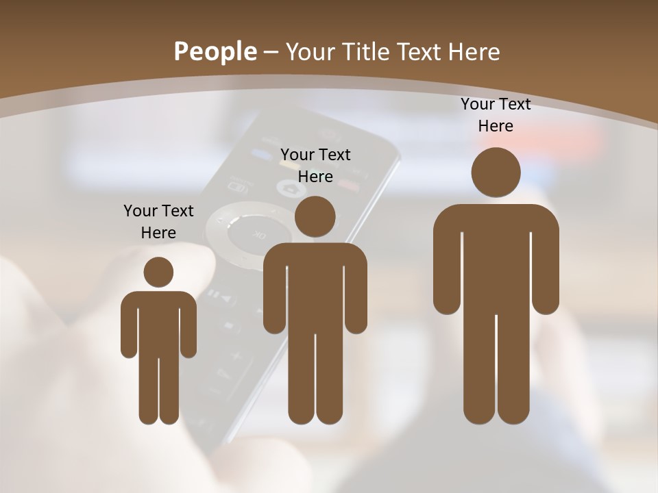 A Person Holding A Remote Control In Front Of A Television PowerPoint Template