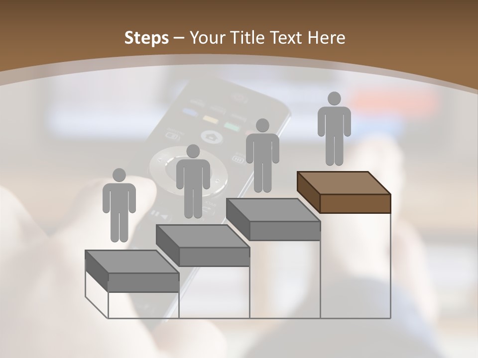 A Person Holding A Remote Control In Front Of A Television PowerPoint Template