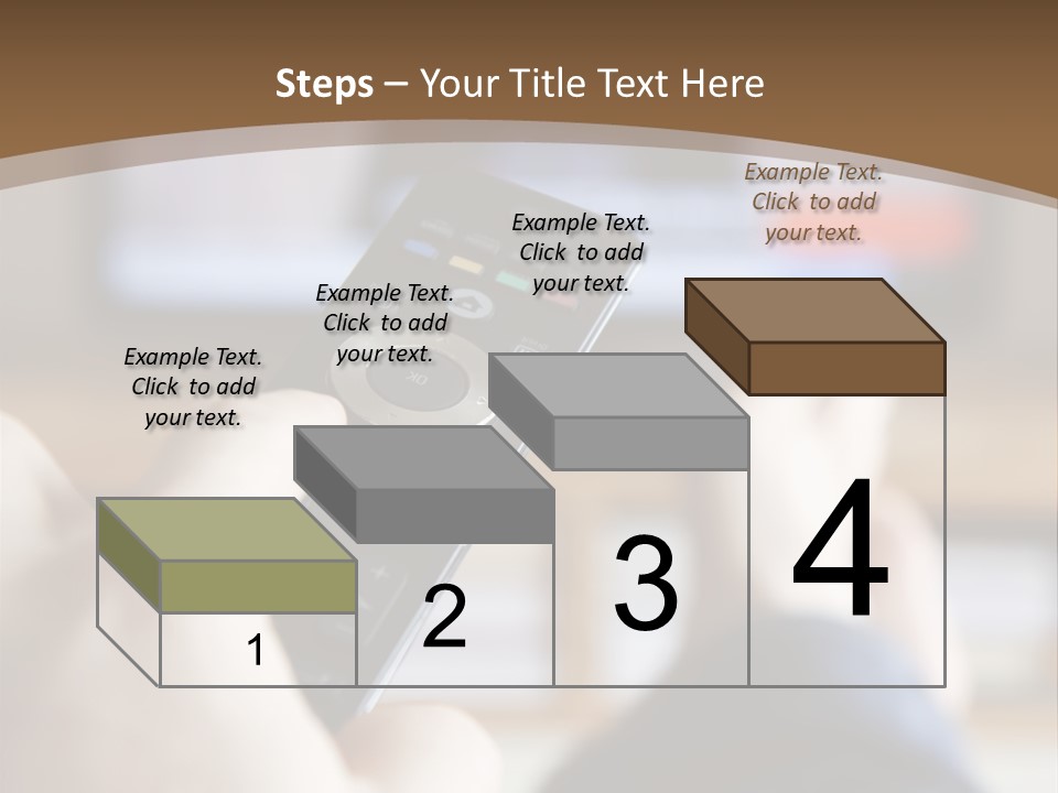 A Person Holding A Remote Control In Front Of A Television PowerPoint Template
