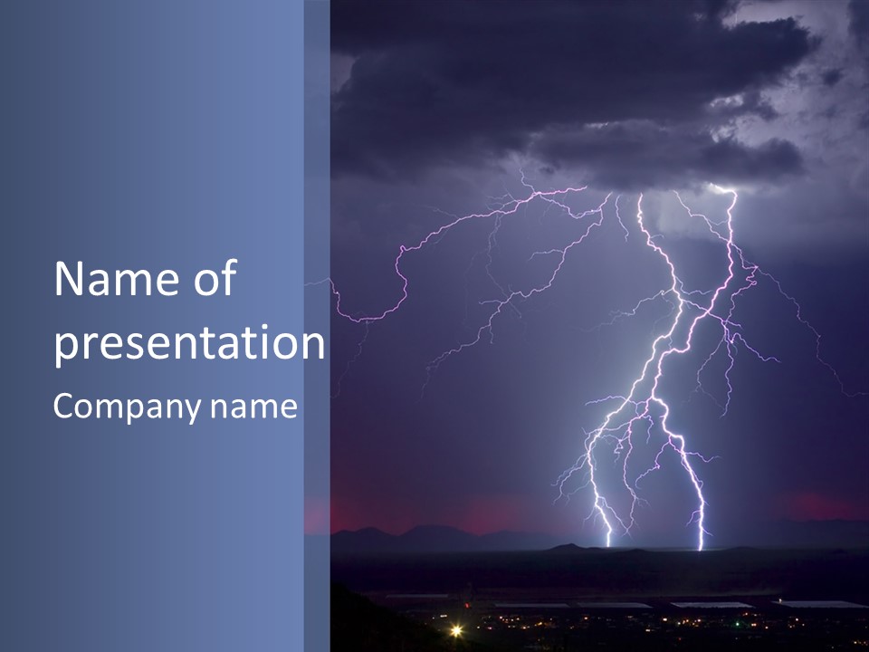 Thunderstorm In The City PowerPoint Template