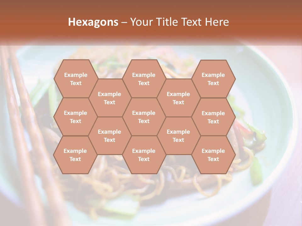 A Plate Of Noodles With Chopsticks On A Table PowerPoint Template