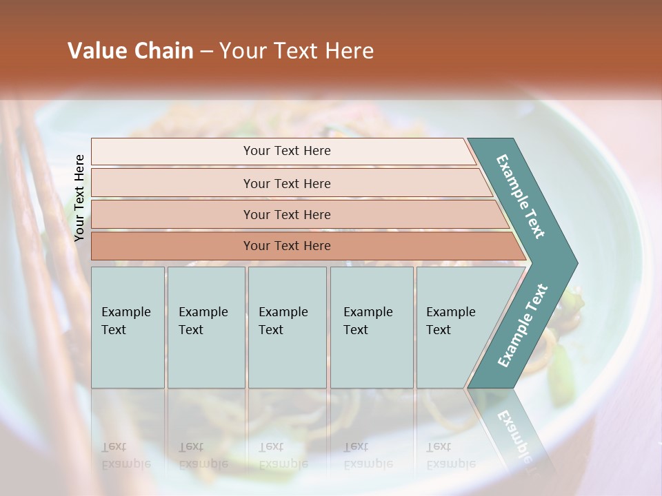 A Plate Of Noodles With Chopsticks On A Table PowerPoint Template