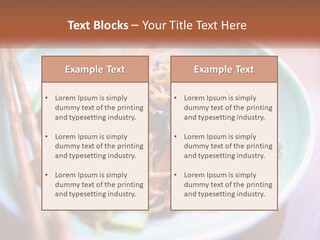 A Plate Of Noodles With Chopsticks On A Table PowerPoint Template