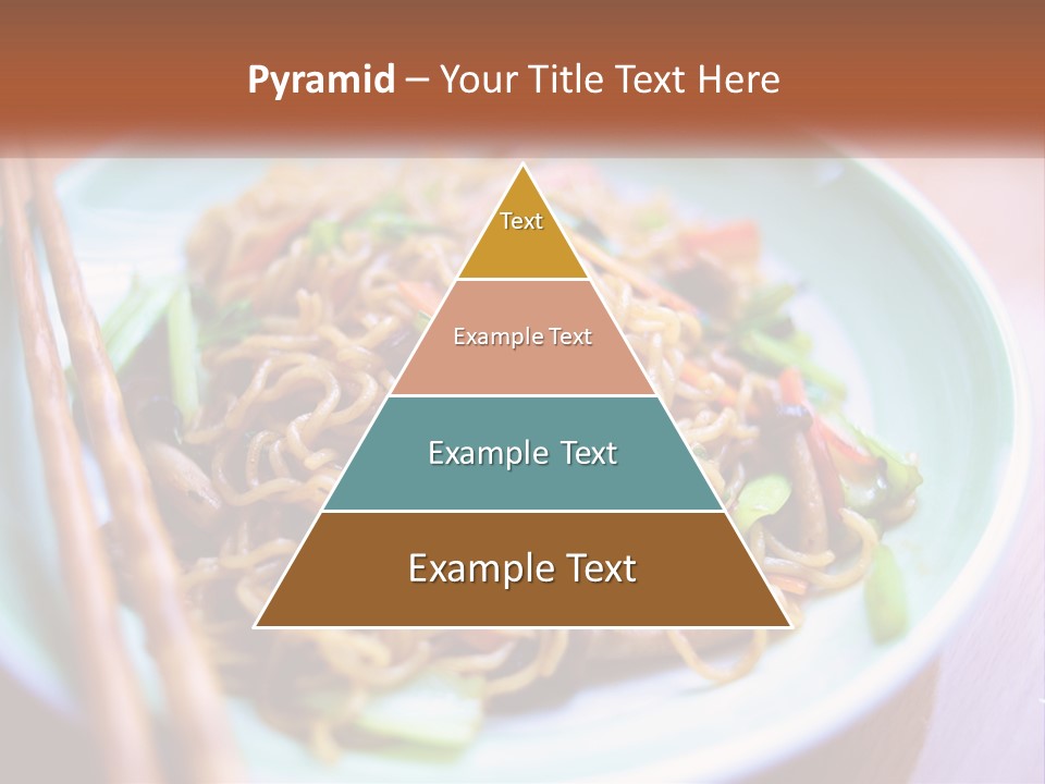 A Plate Of Noodles With Chopsticks On A Table PowerPoint Template