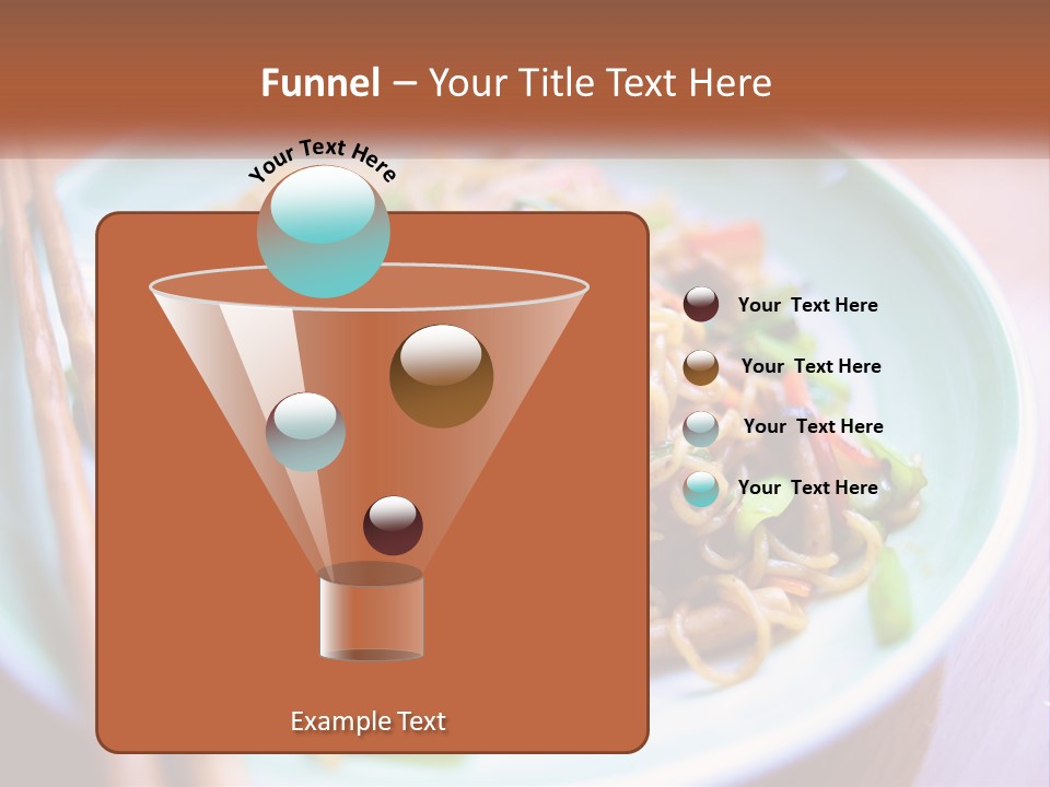 A Plate Of Noodles With Chopsticks On A Table PowerPoint Template