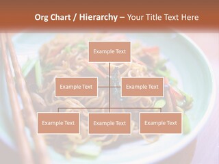 A Plate Of Noodles With Chopsticks On A Table PowerPoint Template