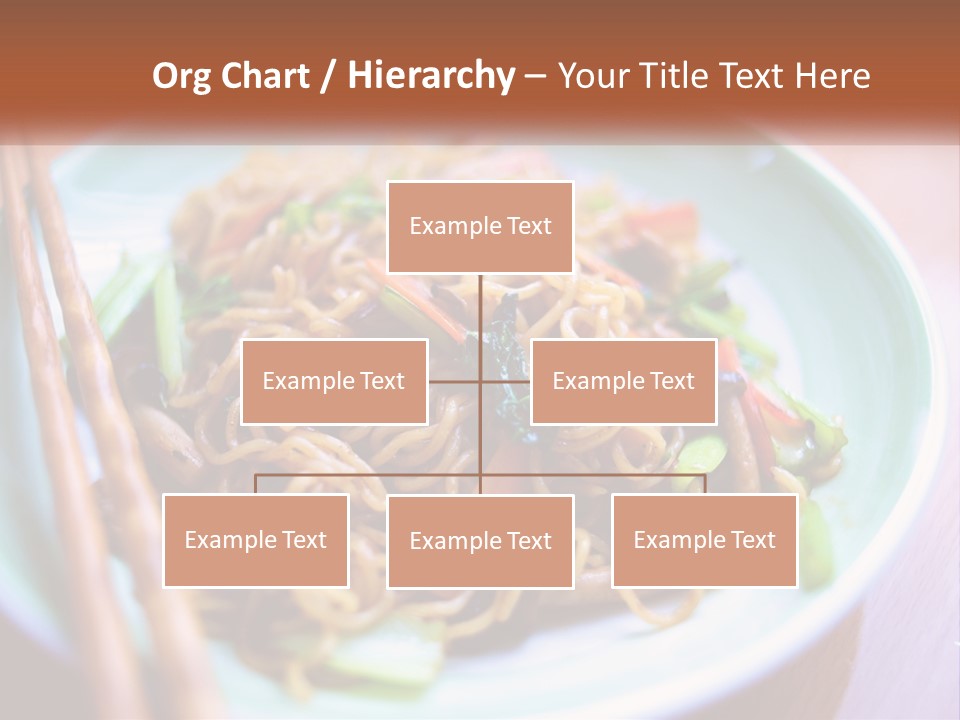 A Plate Of Noodles With Chopsticks On A Table PowerPoint Template