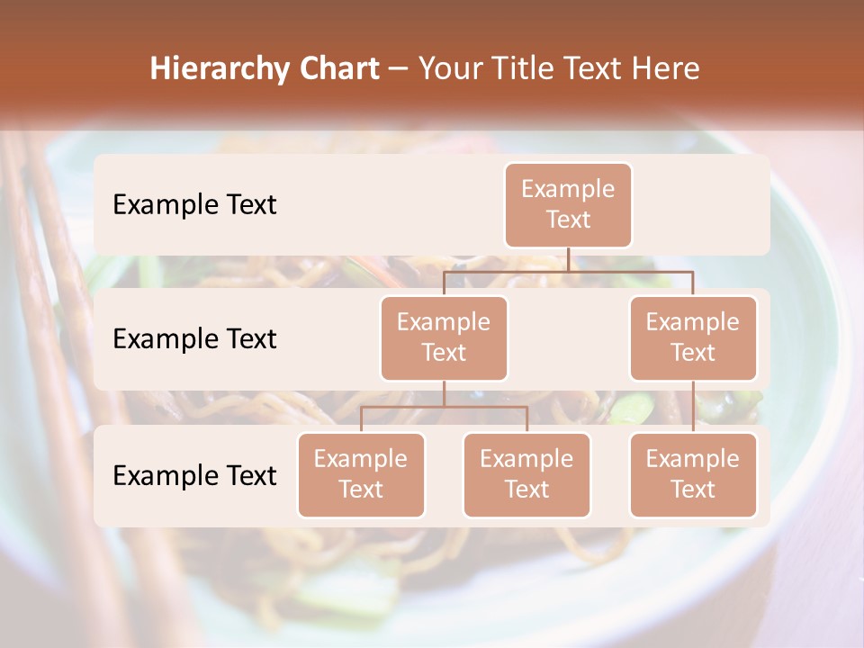 A Plate Of Noodles With Chopsticks On A Table PowerPoint Template