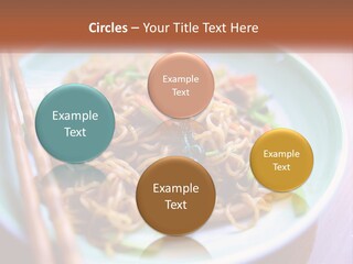 A Plate Of Noodles With Chopsticks On A Table PowerPoint Template