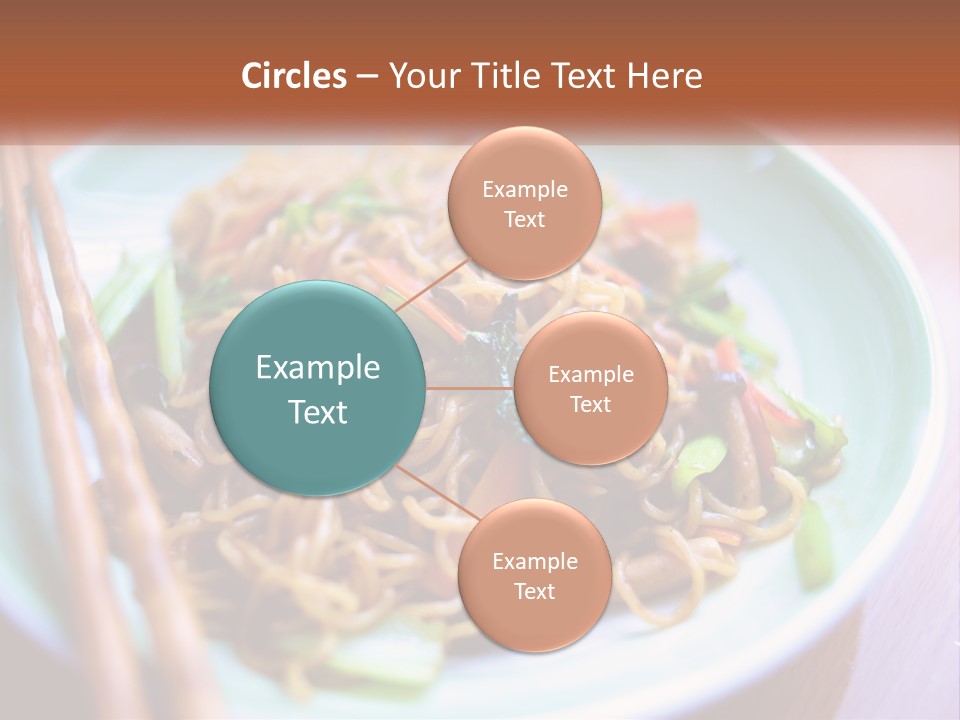 A Plate Of Noodles With Chopsticks On A Table PowerPoint Template