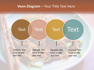 A Plate Of Noodles With Chopsticks On A Table PowerPoint Template