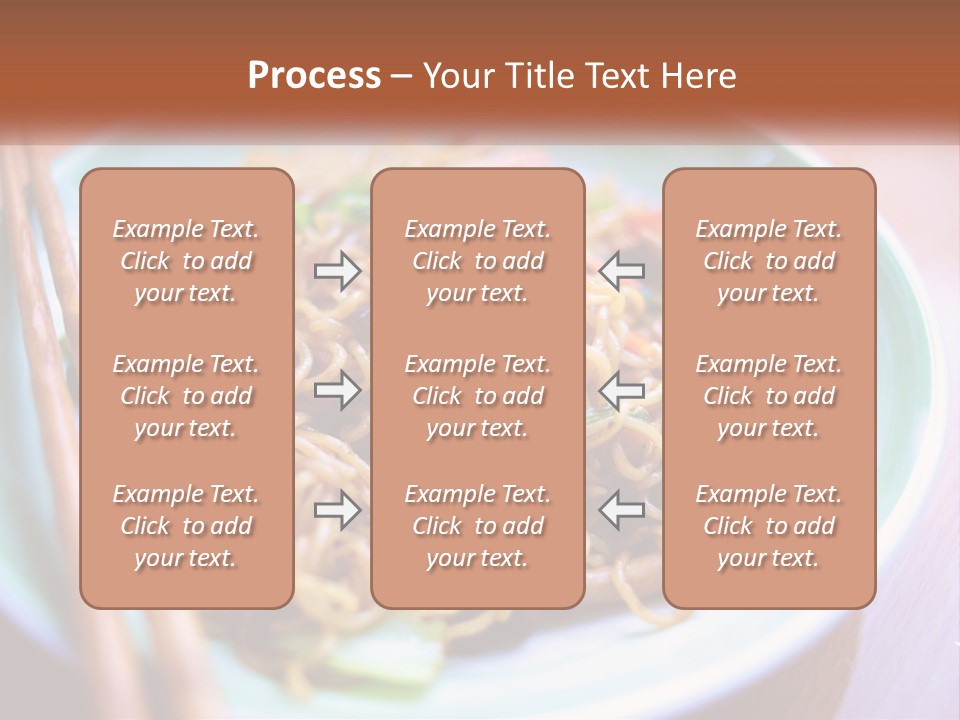 A Plate Of Noodles With Chopsticks On A Table PowerPoint Template