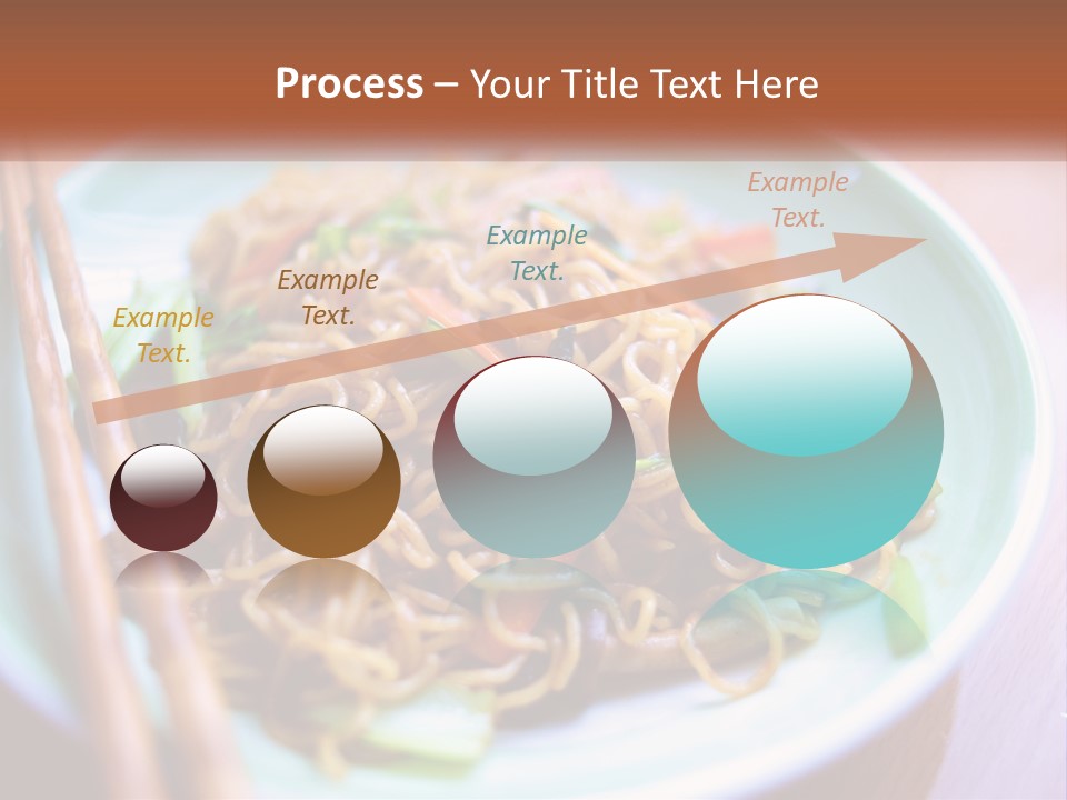 A Plate Of Noodles With Chopsticks On A Table PowerPoint Template