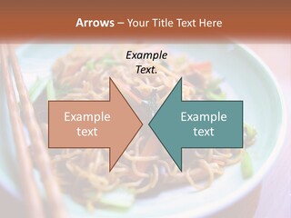 A Plate Of Noodles With Chopsticks On A Table PowerPoint Template