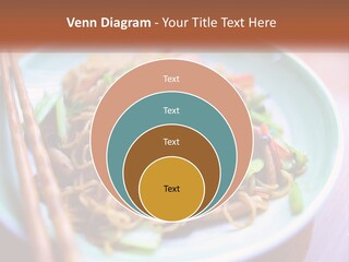 A Plate Of Noodles With Chopsticks On A Table PowerPoint Template