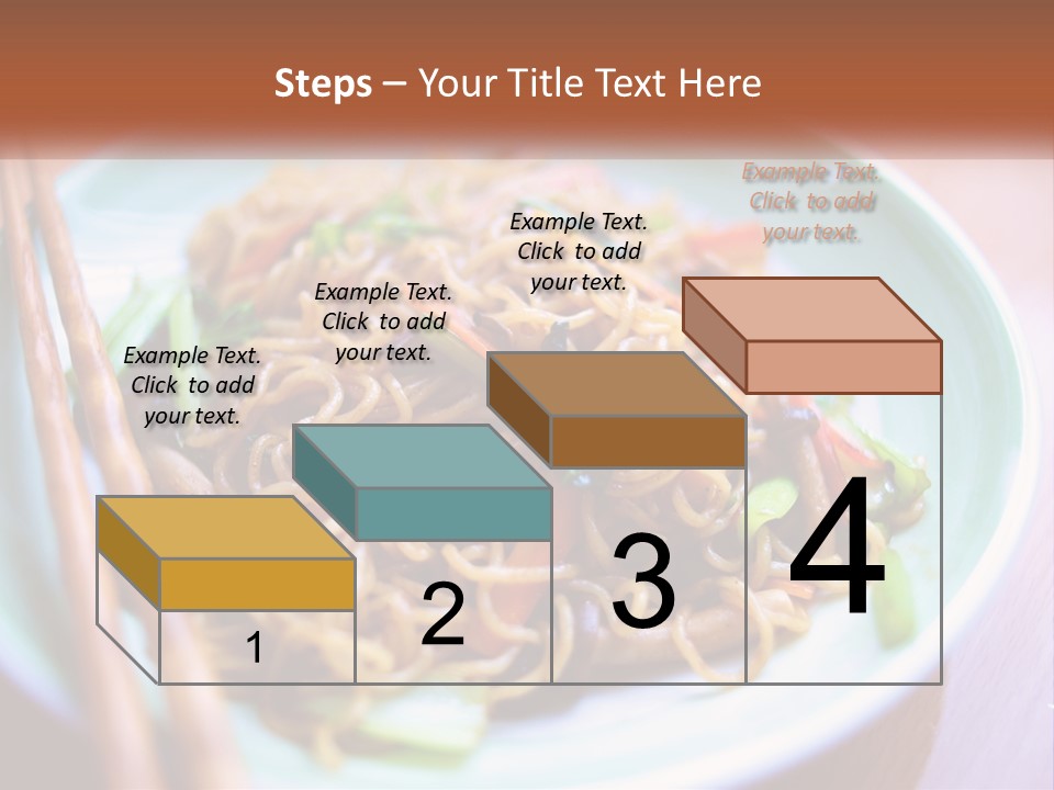 A Plate Of Noodles With Chopsticks On A Table PowerPoint Template