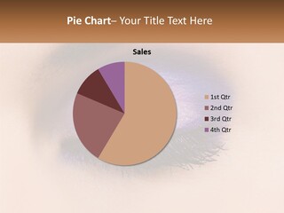 A Close Up Of A Purple Eye With A Brown Background PowerPoint Template