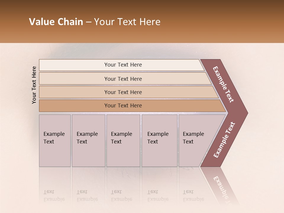 A Close Up Of A Purple Eye With A Brown Background PowerPoint Template