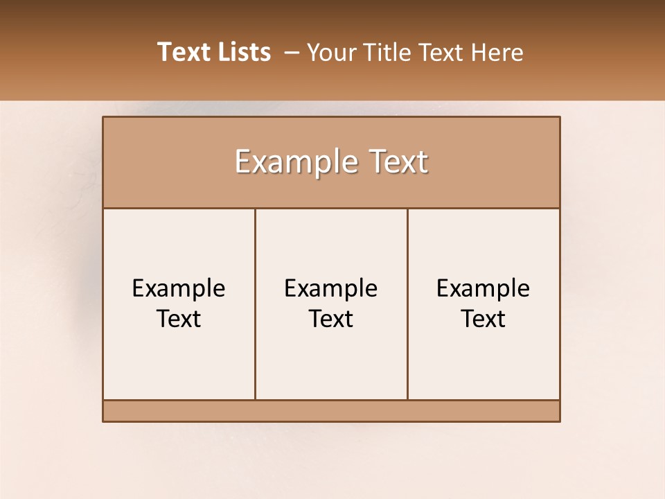 A Close Up Of A Purple Eye With A Brown Background PowerPoint Template