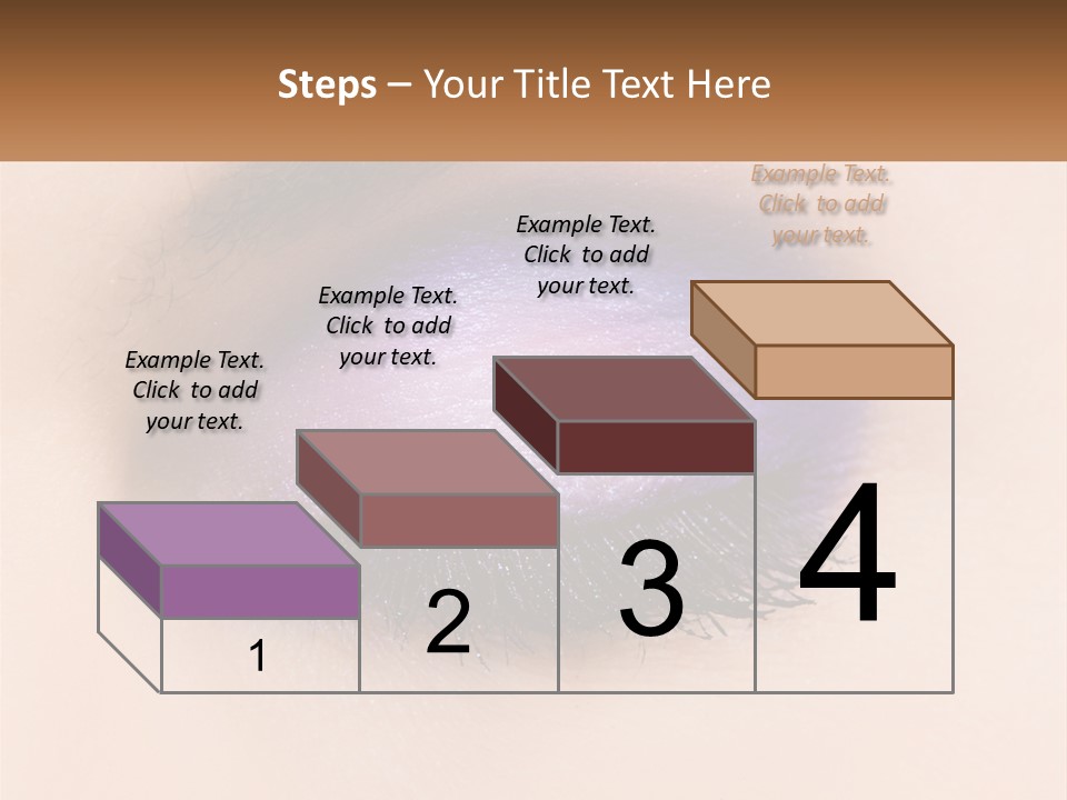 A Close Up Of A Purple Eye With A Brown Background PowerPoint Template