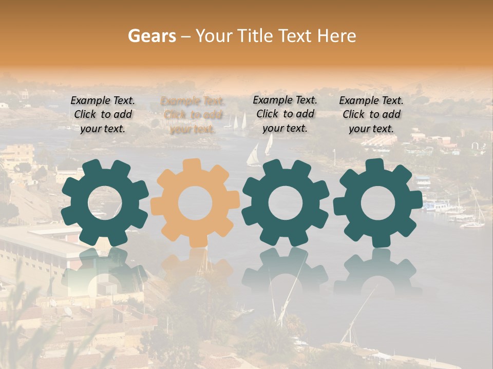 A Large Body Of Water Surrounded By Mountains PowerPoint Template