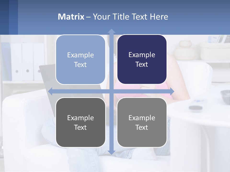 A Woman Sitting On A Couch Holding A Credit Card And A Laptop PowerPoint Template