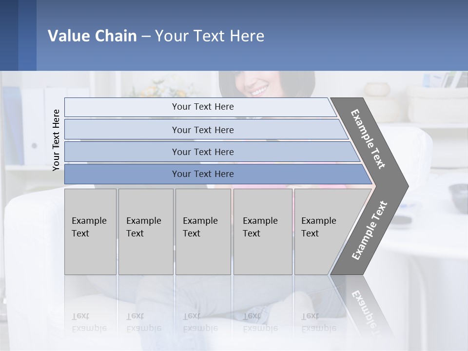 A Woman Sitting On A Couch Holding A Credit Card And A Laptop PowerPoint Template
