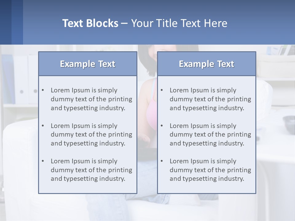 A Woman Sitting On A Couch Holding A Credit Card And A Laptop PowerPoint Template