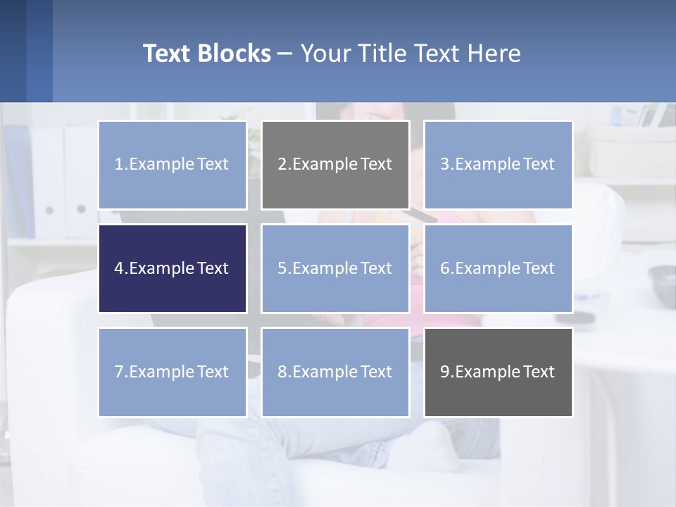 A Woman Sitting On A Couch Holding A Credit Card And A Laptop PowerPoint Template