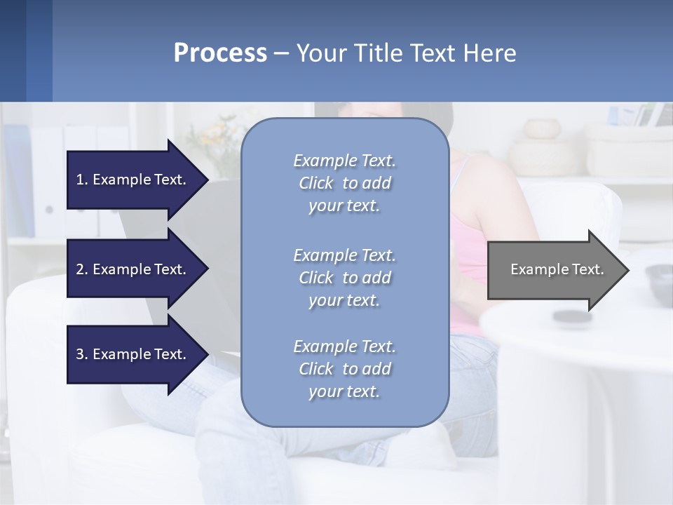 A Woman Sitting On A Couch Holding A Credit Card And A Laptop PowerPoint Template