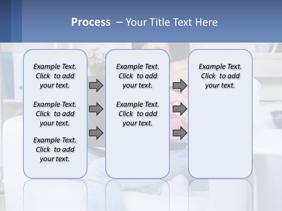 A Woman Sitting On A Couch Holding A Credit Card And A Laptop PowerPoint Template