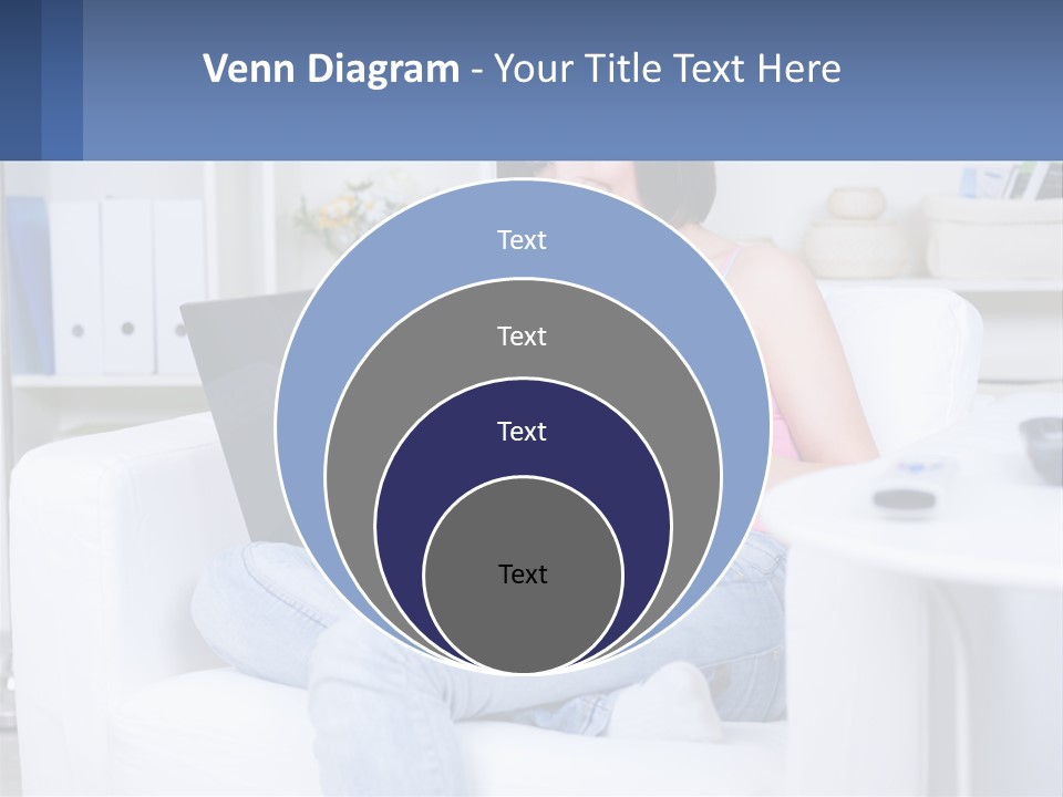 A Woman Sitting On A Couch Holding A Credit Card And A Laptop PowerPoint Template