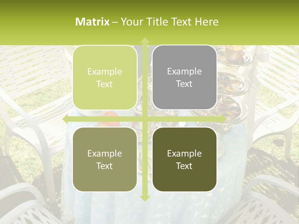 A Table Topped With Plates Of Food And Cups Of Coffee PowerPoint Template