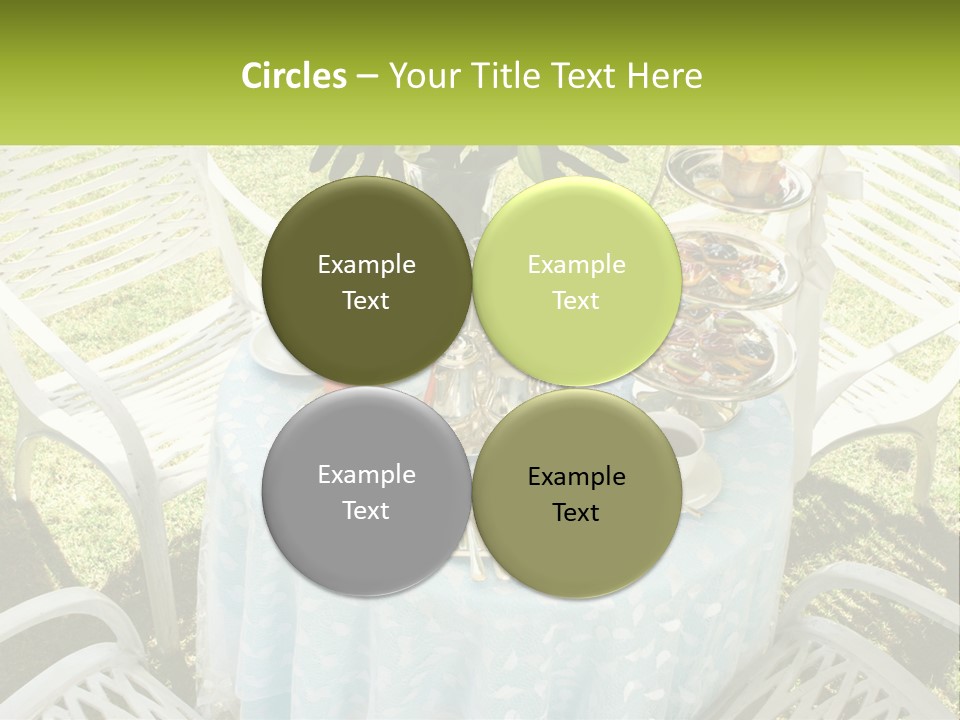 A Table Topped With Plates Of Food And Cups Of Coffee PowerPoint Template