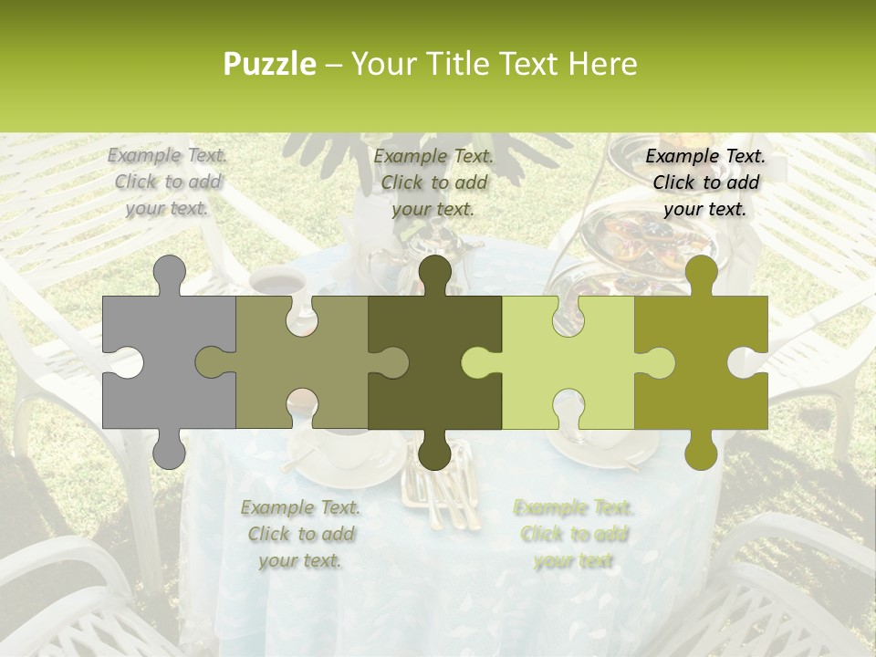 A Table Topped With Plates Of Food And Cups Of Coffee PowerPoint Template