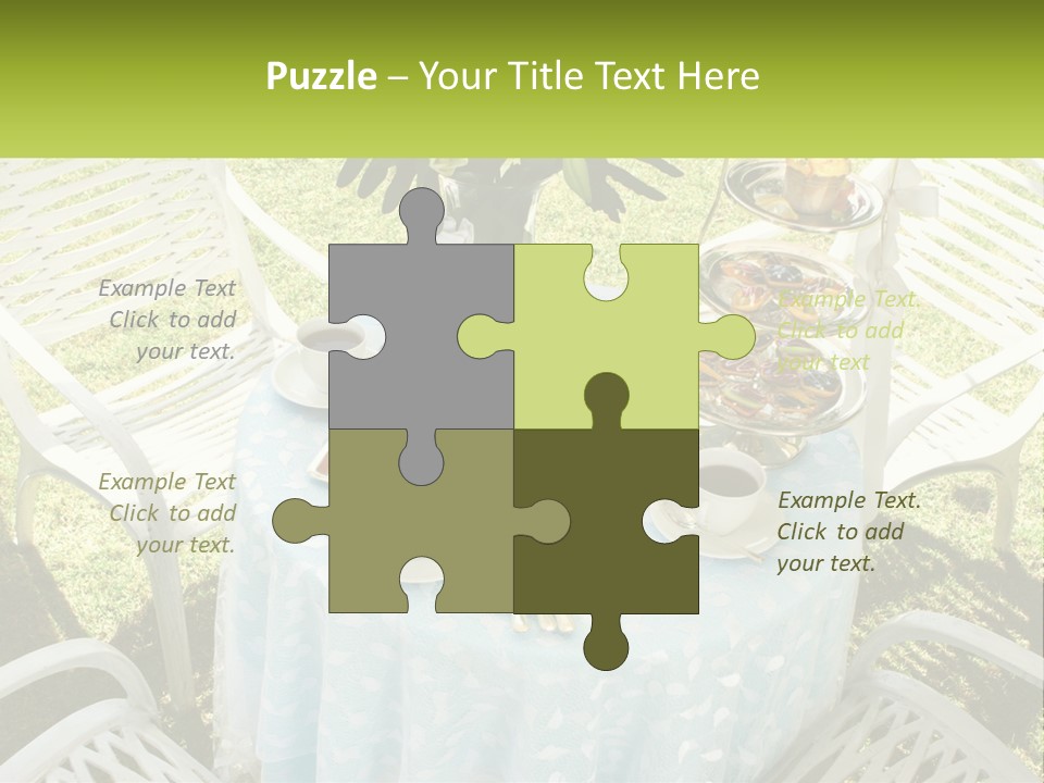 A Table Topped With Plates Of Food And Cups Of Coffee PowerPoint Template