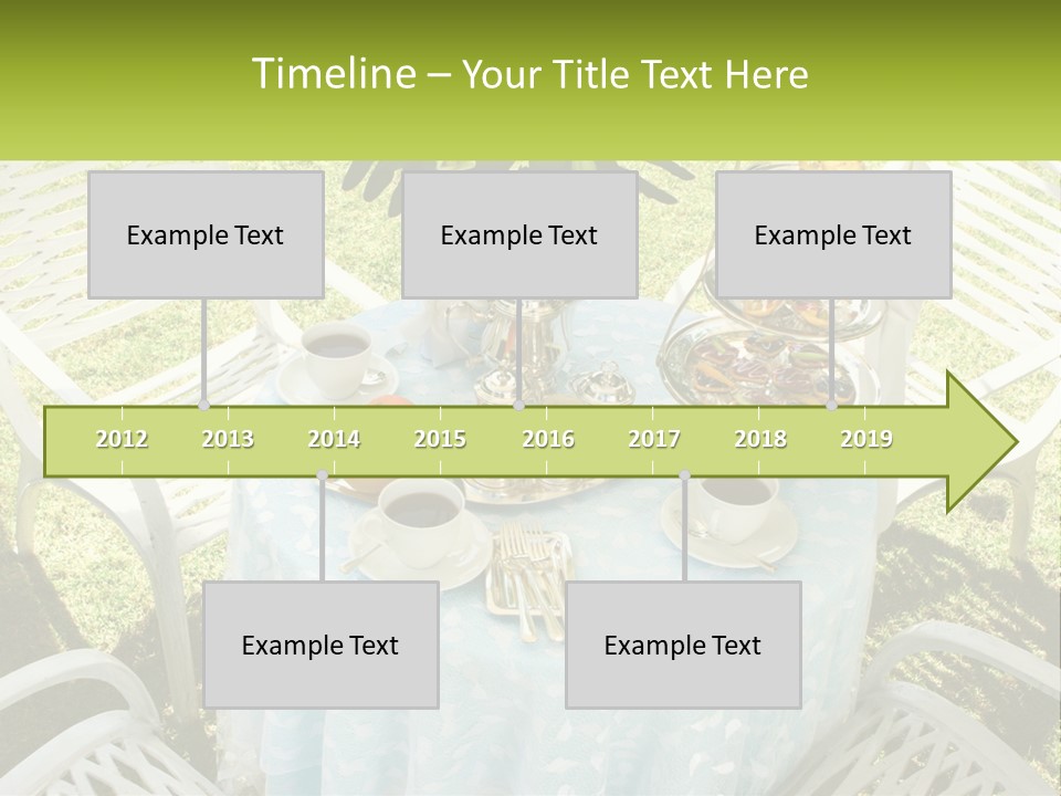 A Table Topped With Plates Of Food And Cups Of Coffee PowerPoint Template