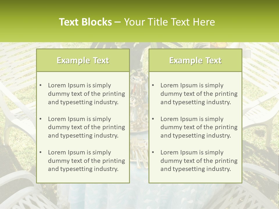 A Table Topped With Plates Of Food And Cups Of Coffee PowerPoint Template