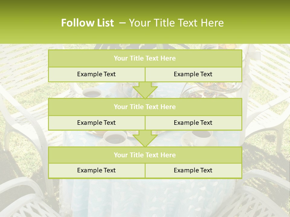 A Table Topped With Plates Of Food And Cups Of Coffee PowerPoint Template