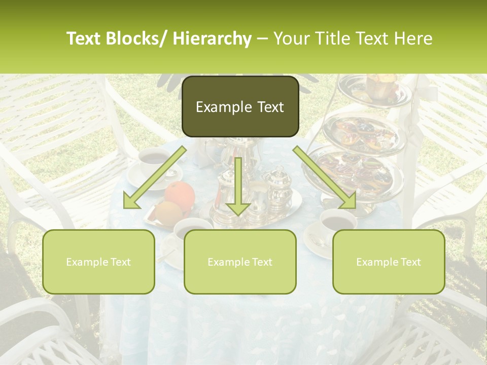 A Table Topped With Plates Of Food And Cups Of Coffee PowerPoint Template