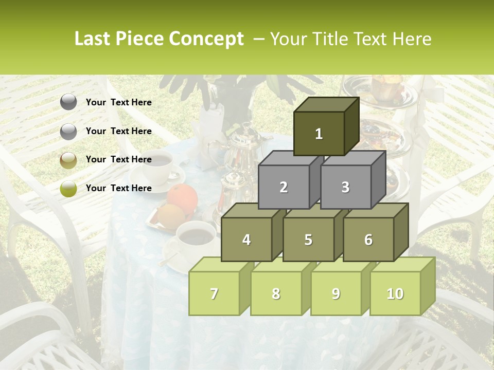 A Table Topped With Plates Of Food And Cups Of Coffee PowerPoint Template