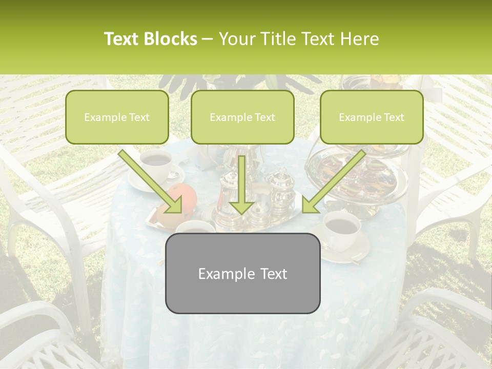 A Table Topped With Plates Of Food And Cups Of Coffee PowerPoint Template