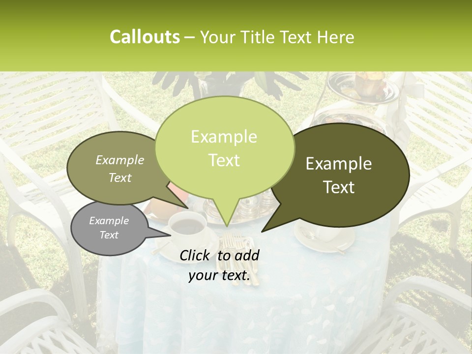 A Table Topped With Plates Of Food And Cups Of Coffee PowerPoint Template